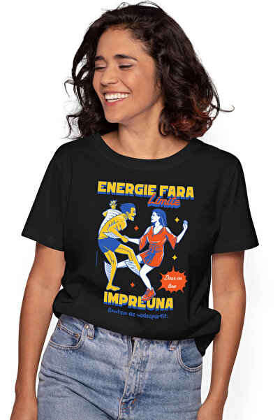 StoryGift Romania Tricou Femei Prietenie energie femeie cu barbat dansand (1)...