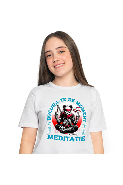StoryGift Romania Tricou Femei cu Urs Panda Costum Ninja Si Sabie Stil Asiati...