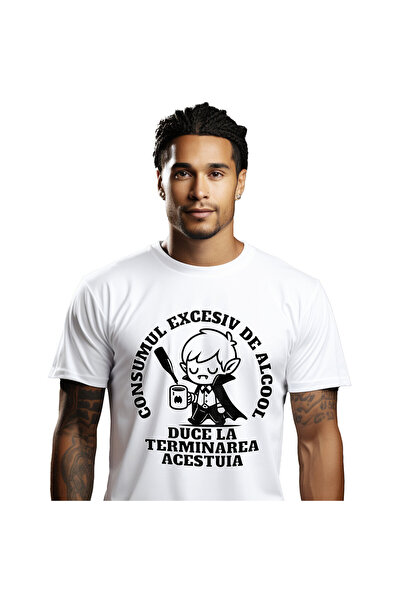 StoryGift Romania Tricou Barbati cu Vampir Haios Cu Coli Si Pelerina, Cana De...