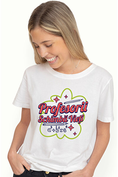StoryGift Romania Tricou Femei profesorii schimba vieti educatie scoala cu im...