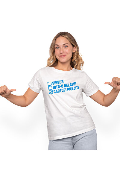 StoryGift Romania Tricou Femei cu Optiuni Variante raspuns Haioase Mancare Fa...