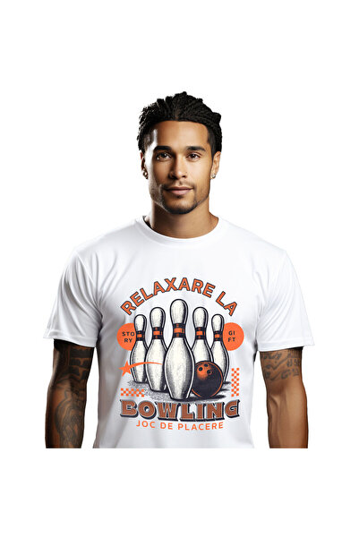 StoryGift Romania Tricou Barbati cu Popice Minge Hobby Activitate Vesela Joc ...