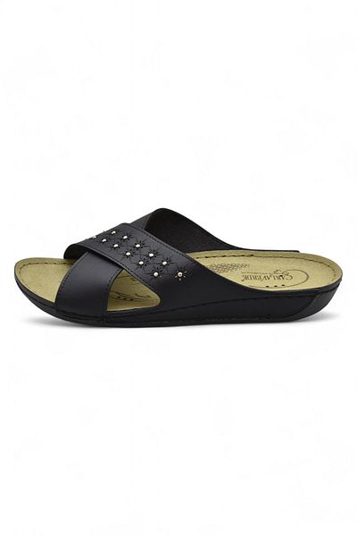 ISPARTALILAR 140504 Cv Tam Orthopedic Sole Daily Women's Slippers 41 42 Size Women's Slippers