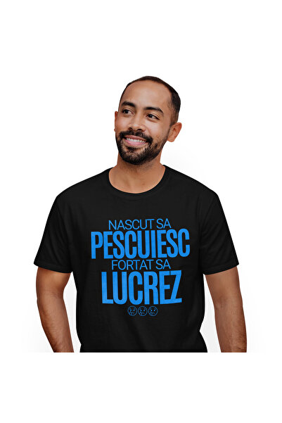 StoryGift Romania Tricou Barbati cu Iubitorii de Natura Si Pescuit Hobby Sad ...