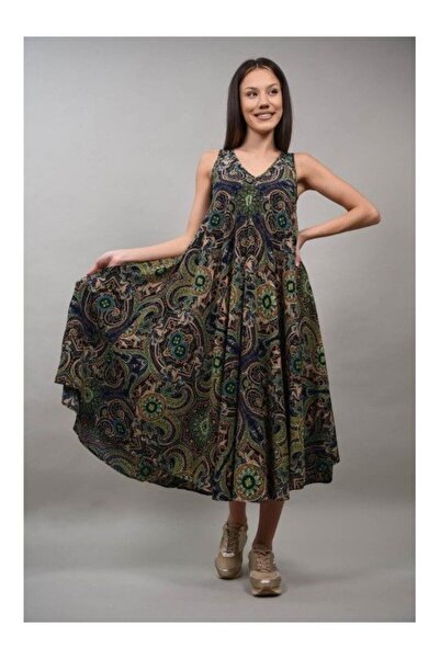 sweet girl ROCHIE LUNGA CU BRETELE COLORATA MANDALE ALESSIA Bluemarin S-M