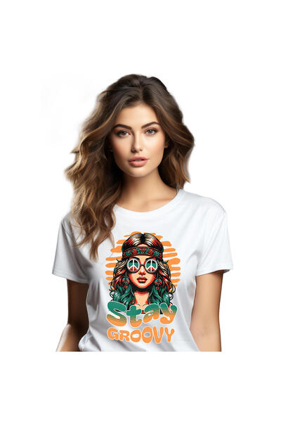 StoryGift Romania Tricou Femei cu Fata Stil Hippie Ochelari De Soare Si Banda...