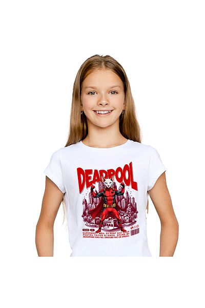 StoryGift Romania Tricou Copii cu Minge De Basketball In Aer Flacari Supereroi Personaje Sanatate ,White_6ANI