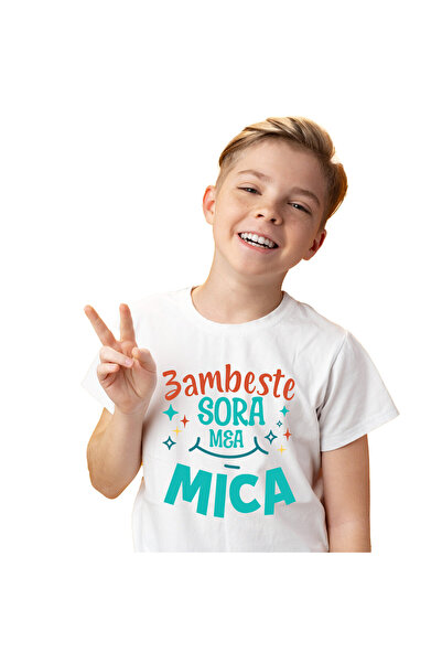 StoryGift Romania Tricou Copii cu Zambet Larg Copii Stele Stralucitoare Iubir...