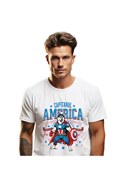 StoryGift Romania Tricou Barbati cu Husky Siberian / Siberian Husky Caine In ...