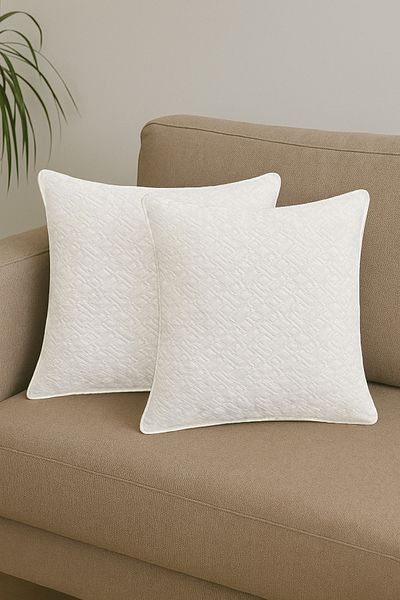 Evlen Home Collection Κάλυμμα μαξιλαριού ριχτάρι Jacquard Διακοσμητικό Σετ 2 45x45 εκ. Κάλυμμα μαξιλαριού καναπέ