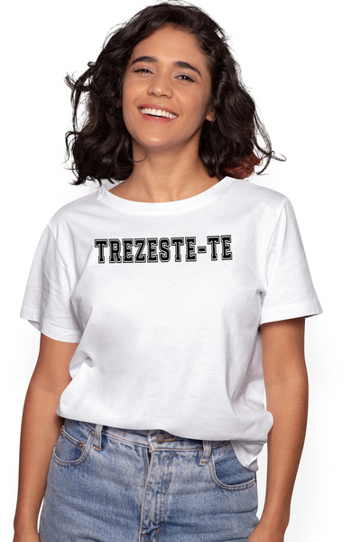 StoryGift Romania Tricou Femei Trezeste-te, Mesaj Motivational, Text Inspirat...