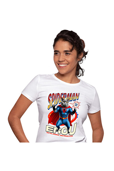 StoryGift Romania Tricou Femei cu British Shorthair Caine In Costum de Spider...