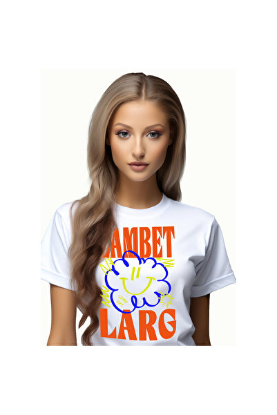 StoryGift Romania Tricou Femei cu Floare Colorata Zambitoare Zambet larg, Ins...
