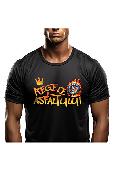 StoryGift Romania Tricou Barbati cu Coroana Regala Cu Cauciuc Masina In flaca...
