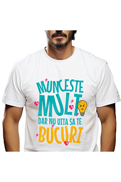 StoryGift Romania Men's T-Shirt with Inspirational Message Balance Work Hard ...