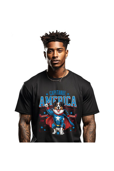 StoryGift Romania Tricou Barbati cu Ciobănesc Australian / Australian Shepher...