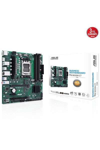 ASUS Pro B650M-Ct-Csm Ddr5 Amd B650 Am5 Socket 6400 (Oc)Mhz Matx Motherboard