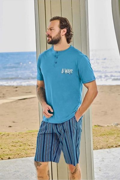Aydoğan Male Short Sleeve Back Camisole Tezkan Cotton