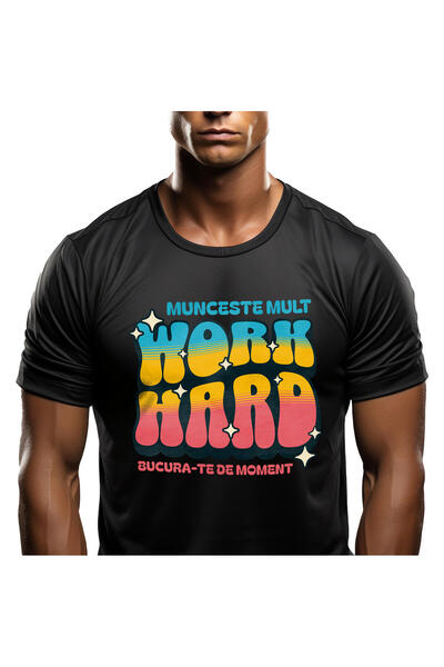 StoryGift Romania Tricou Barbati cu Mesaj Colorat Multicolor Stele Stralucito...