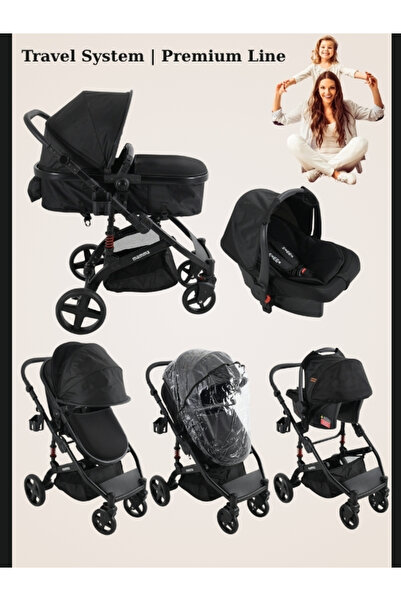 modabebekler Pro 3in1 Lüks Bebek Arabası ve Oto Koltuğu Seti – Katlanabilir şase Geniş Tente Konfor Süspansiyon