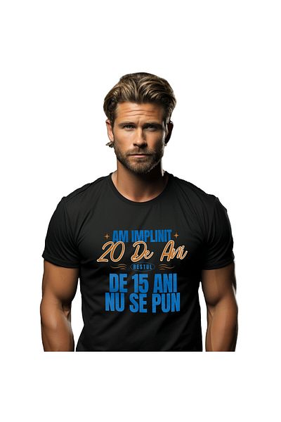 StoryGift Romania Tricou Barbati cu Mesaj Haios Aniversare Text In Limba Romana Batranete Cadou Pe,Black_M