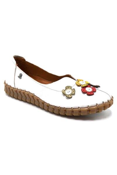 Venüs White Comfort Leather Women's Shoes - 2010711 Y