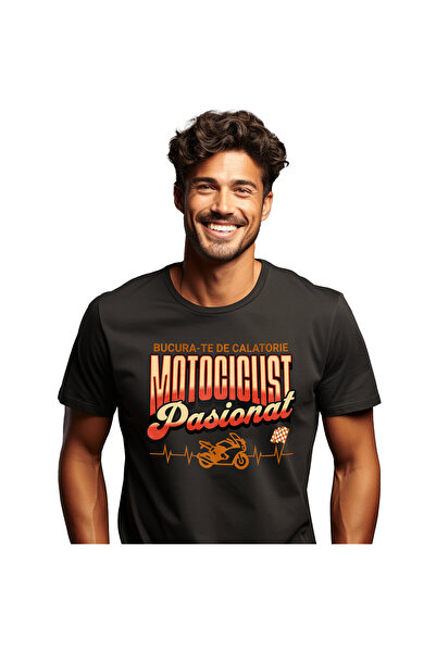 StoryGift Romania Men's T-Shirt with Motorcycle Racing Superhero Characters F...