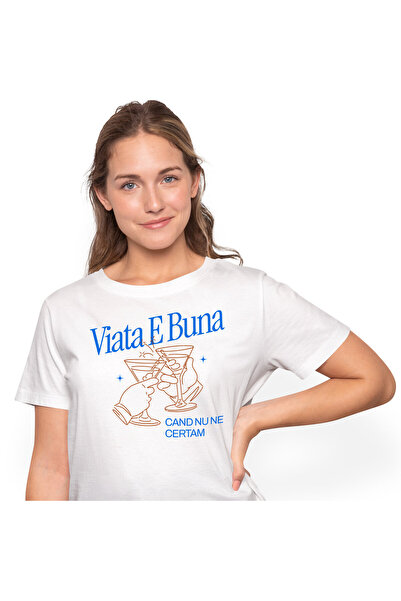 StoryGift Romania Tricou Femei cu Pahare elegante Sampanie Toast Inchinare Pr...