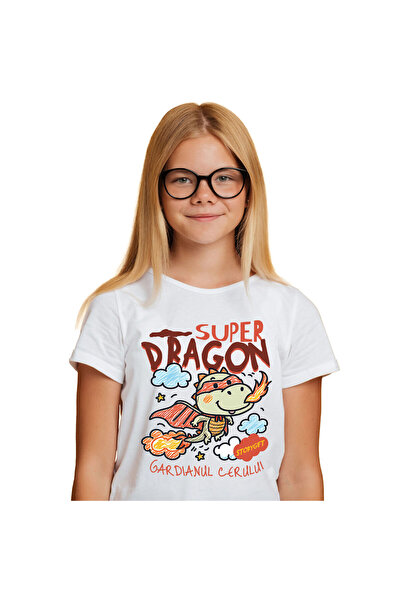 StoryGift Romania Tricou Copii cu Dragon Desenat Copii Cu Pelerina Si masca D...