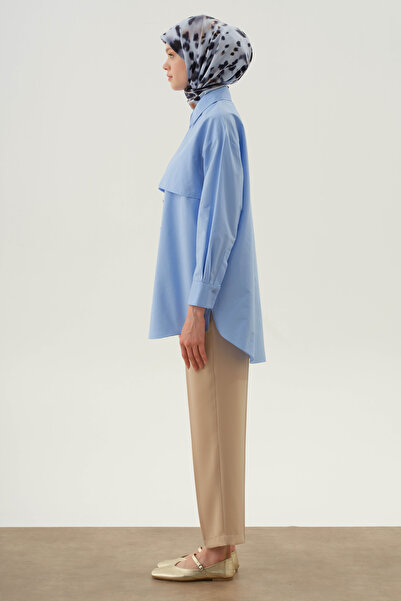 Tuğba Bol Paça Pensli Pantolon - Bej