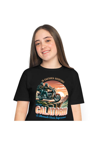 StoryGift Romania Tricou Femei cu Cuplu Pe Motociclet Calatorie View Montan R...