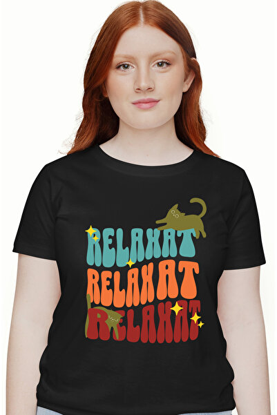 StoryGift Romania Tricou Femei Pisici text RELAXAT iubitorii de vacanta si pi...