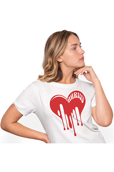 StoryGift Romania Tricou Femei cu Inima Curgatoare, Valentine's Day, Dragoste...
