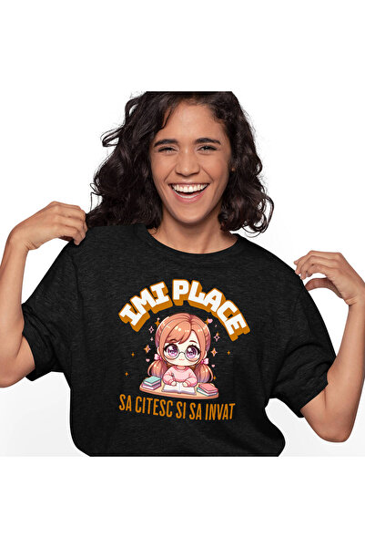 StoryGift Romania Tricou Femei cu Fata Stil Anime Cu Ochelari De Vedere Carti...