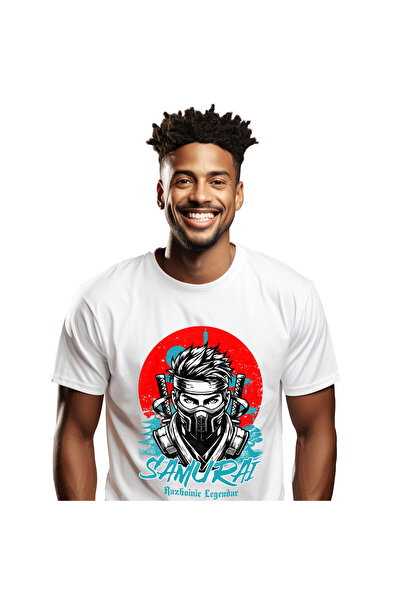 StoryGift Romania Tricou Barbati cu Portret Luptator Ninja Cu masca Si Sabii ...