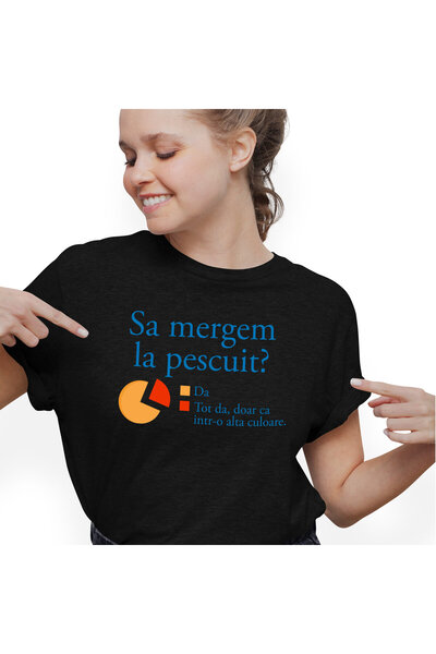 StoryGift Romania Tricou Femei cu Anexa Procent Mesaj Haios iubitorii De Pesc...