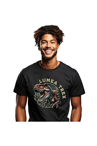 StoryGift Romania Tricou Barbati cu Dinozaur T-rex 3D Animal Furios in Jungla...