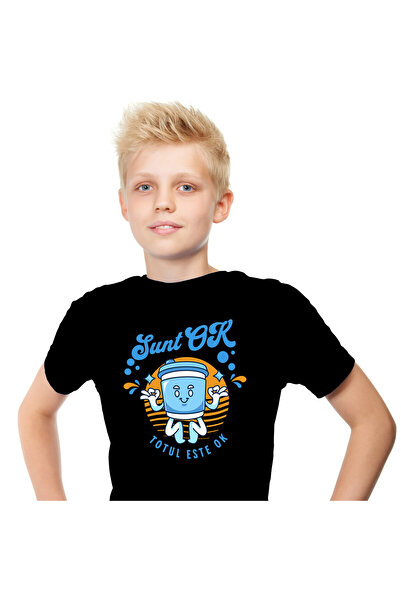 StoryGift Romania Tricou Copii cu Pahar De apa cu capac In Pozitie Yoga, Rela...