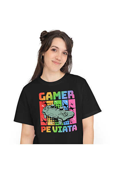 StoryGift Romania Tricou Femei cu Maneta Jocuri Video Multicolor Gamer, Lume ...