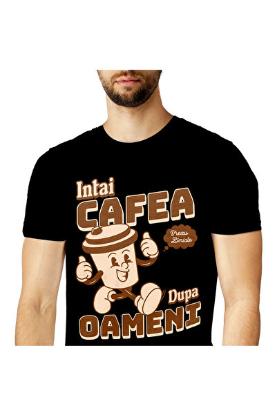 StoryGift Romania Tricou Barbati cu Pahar De Cafea Vesel Aratand semn OK, In ...