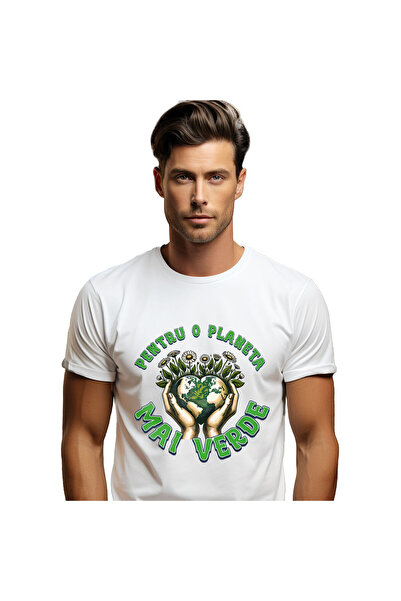 StoryGift Romania Tricou Barbati cu Pamant In Forma De Inima Flori Margarete ...