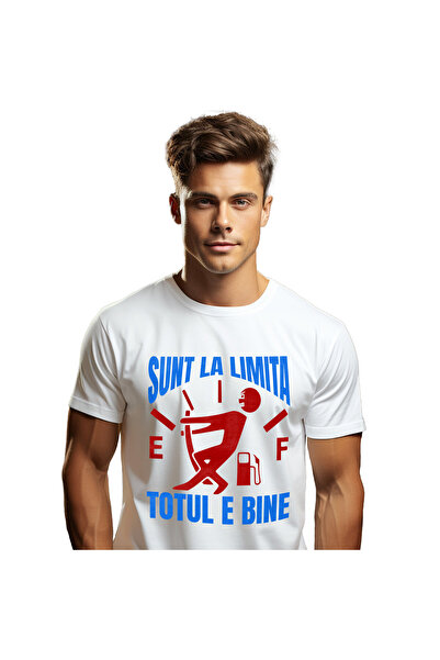 StoryGift Romania Tricou Barbati cu Semn Bord Nivel Combustibil Barbat Tragan...