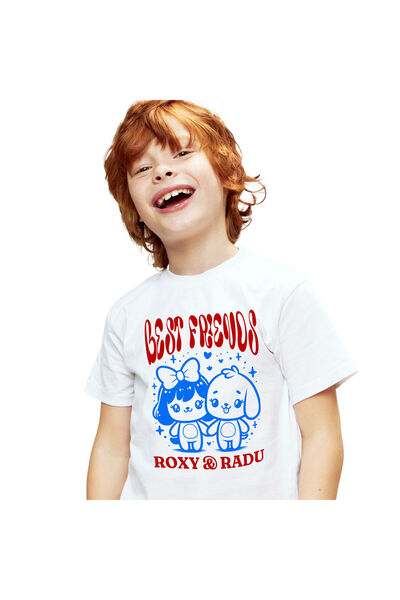 StoryGift Romania Tricou Copii cu Fata Cu Funda Si Caine Cei mai Buni Prieten...