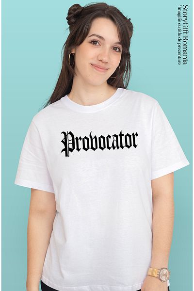 StoryGift Romania Tricou Femei Provocator, Mesaj Motivational, Cuvant, Text Inspirational, Self Ca Wht_m