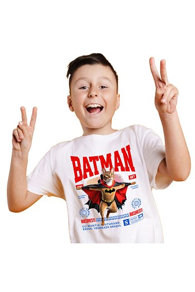 StoryGift Romania Tricou Copii cu Desgn Stil Vestul Salbatic Iubitorii De Supereroi Personaje Calo,White_6ANI