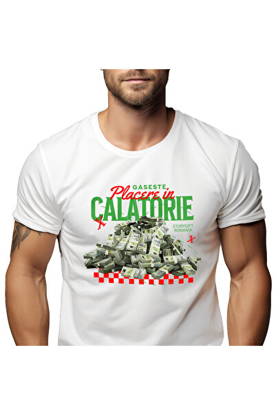 StoryGift Romania Tricou Barbati cu Piramida De Teancuri De Bani Bancnote 500...