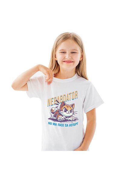 StoryGift Romania Kids T-shirt with Orange Cat, Angry With Claws, Animal Lovers with, White_8ANI