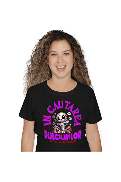 StoryGift Romania Tricou Femei cu Mumie vesela De Hallowen, Fantome Si Dovlec...