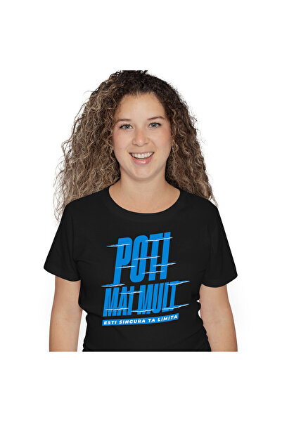 StoryGift Romania Tricou Femei cu Mesaj Inspirational Nori Albastri Motivatio...