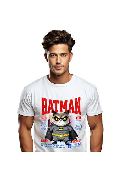 StoryGift Romania Tricou Barbati cu Silueta umana Alergare Maraton Supereroi Personaje Copii Vitez,White_XL